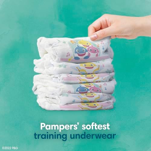 Pampers Training Pants - Pure Protection - Size 4T-5T, 80 Count, Baby Shark Premium Hypoallergenic Potty Underwear - Image 6