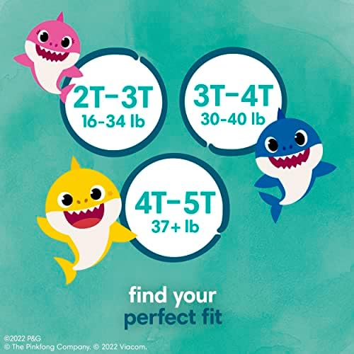 Pampers Training Pants - Pure Protection - Size 4T-5T, 80 Count, Baby Shark Premium Hypoallergenic Potty Underwear - Image 7