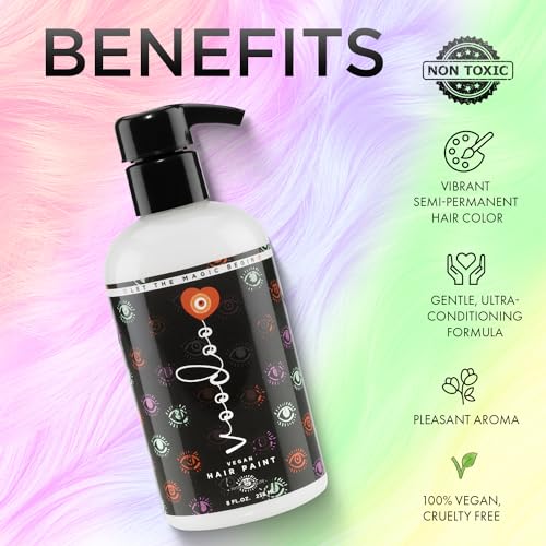 VOODOO Without Color (Clear) Hair Paint 8 oz | Vegan & Cruelty-Free Hair Dye | Ammonia, Sulfate & Paraben-Free | Intermixable Temporary Hair Color | Semi Permanent Hair Color (8 Oz) - Image 4