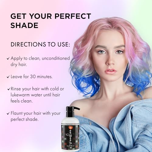 VOODOO Without Color (Clear) Hair Paint 8 oz | Vegan & Cruelty-Free Hair Dye | Ammonia, Sulfate & Paraben-Free | Intermixable Temporary Hair Color | Semi Permanent Hair Color (8 Oz) - Image 6