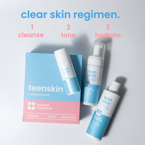 Teen Skin 3-Step Skin Care Kit | Daily Boys & Girls Skin Care Regimen | Face Wash, Toner, & Moisturizer | Perfect for Teens Preteens & Kids Looking to Prevent Acne | 3 Pc - Image 2