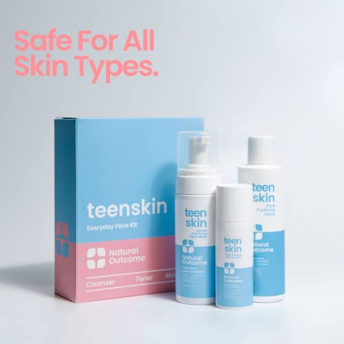 Teen Skin 3-Step Skin Care Kit | Daily Boys & Girls Skin Care Regimen | Face Wash, Toner, & Moisturizer | Perfect for Teens Preteens & Kids Looking to Prevent Acne | 3 Pc - Image 4