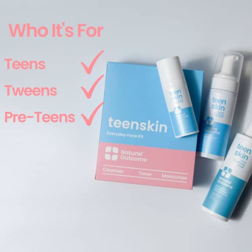 Teen Skin 3-Step Skin Care Kit | Daily Boys & Girls Skin Care Regimen | Face Wash, Toner, & Moisturizer | Perfect for Teens Preteens & Kids Looking to Prevent Acne | 3 Pc - Image 7