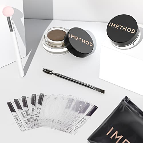 iMethod Eyebrow Stamp and Eyebrow Stencil Kit - Eye Brow Stamping Kit, Brow Stamp Kit, Brow Stencil and Stamp Kit, Brow Trio Eyebrow Kit, Perfect Bushy Eyebrows, Medium Brown - Image 7