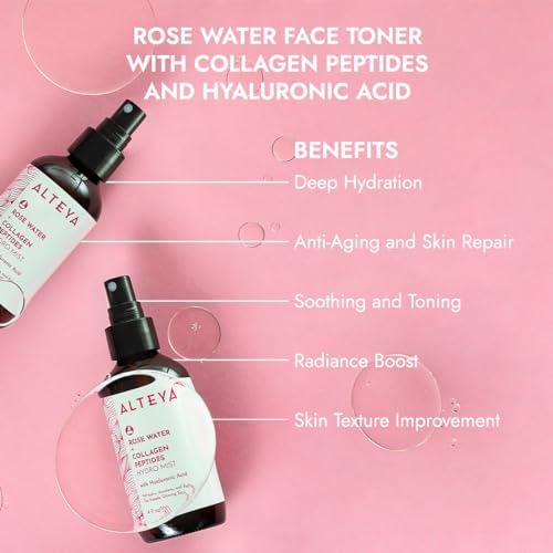 Alteya Organics Rose Water Face Toner with Collagen Peptides and Hyaluronic Acid - 4 Fl Oz/ 120mL - Image 4