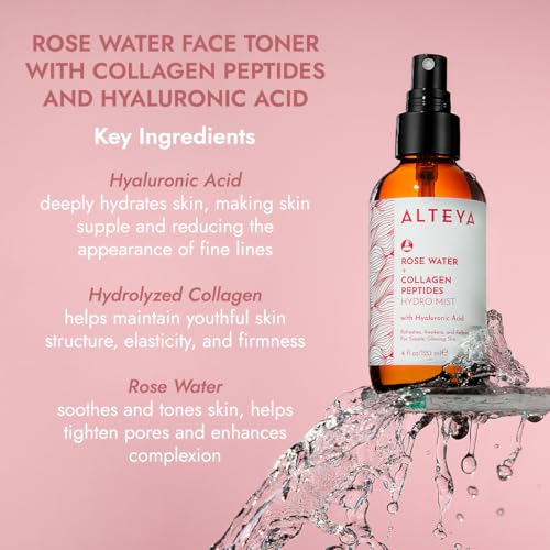 Alteya Organics Rose Water Face Toner with Collagen Peptides and Hyaluronic Acid - 4 Fl Oz/ 120mL - Image 5