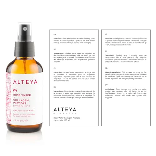 Alteya Organics Rose Water Face Toner with Collagen Peptides and Hyaluronic Acid - 4 Fl Oz/ 120mL - Image 7