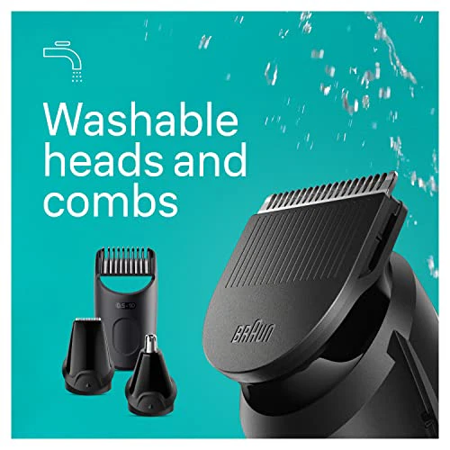 Braun All-In-One Style Kit Series 3 3450, 5-in-1 Trimmer for Men with Beard Trimmer, Ear & Nose Trimmer, Hair Clippers & More, Ultra-Sharp Blade, 40 Length Settings and Washable - Image 8