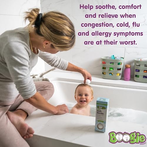Boogie Kids Bath Bombs, Calming, Naturally Derived, Made with Aloe and Calming Vapors, Eucalyptus, 3 Bath Bombs, 2.8 oz, Pack of 1 - Image 2
