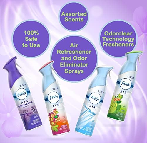 Febreze Air Freshener Odor Eliminator Spray, Assorted Scent Febreze & Bathroom Deodorizer, Original, Island Fresh, Linen Sky & Lavender, 4 Pack - Image 2