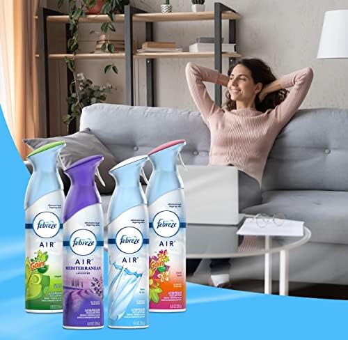 Febreze Air Freshener Odor Eliminator Spray, Assorted Scent Febreze & Bathroom Deodorizer, Original, Island Fresh, Linen Sky & Lavender, 4 Pack - Image 4