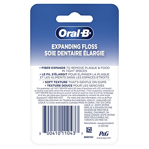 Oral-B Expandable Dental Floss, Mint, Expands for A Deep Clean, 6 Pack (50M) - Image 7