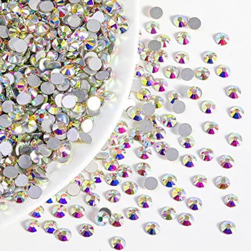 Beadsland Flatback Rhinestones Bulk,14400pcs AB Crystal Rhinestones for Nails Crafts Clothes DIY Decoration, Crystal AB, SS16, 3.8-4.0mm - Image 3