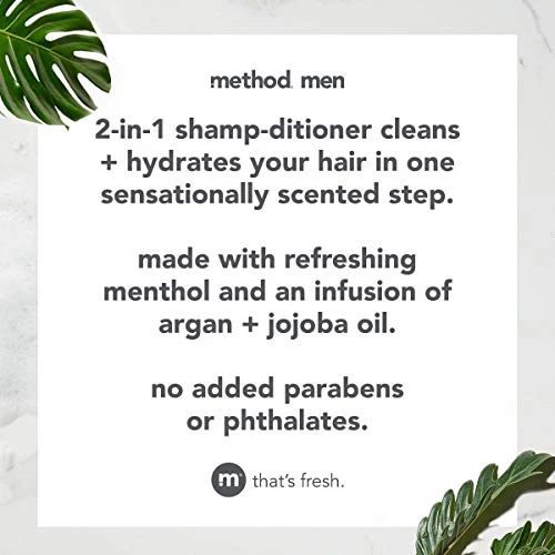 Method Men 2 in 1 Shampoo and Conditioner; Glacier + Granite; 14 oz; 6 pack - Image 5