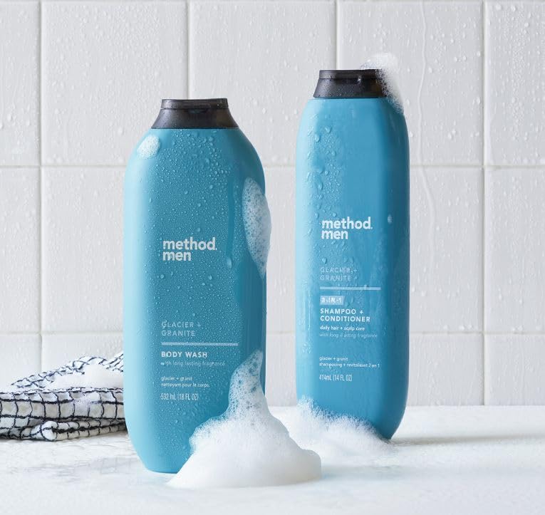 Method Men 2 in 1 Shampoo and Conditioner; Glacier + Granite; 14 oz; 6 pack - Image 7