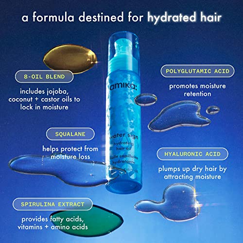 amika. water sign hydrating hair oil with hyaluronic acid - Image 5