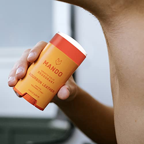 Mando Whole Body Deodorant For Men - Smooth Solid Stick - 72 Hour Odor Control - Aluminum Free, Baking Soda Free, Skin Safe - 2.6 Ounce (Bourbon Leather) - Image 4