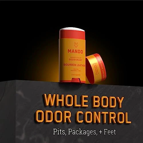 Mando Whole Body Deodorant For Men - Smooth Solid Stick - 72 Hour Odor Control - Aluminum Free, Baking Soda Free, Skin Safe - 2.6 Ounce (Bourbon Leather) - Image 5