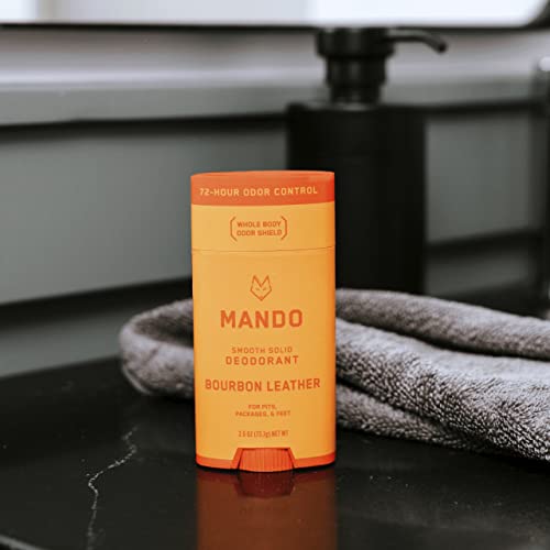 Mando Whole Body Deodorant For Men - Smooth Solid Stick - 72 Hour Odor Control - Aluminum Free, Baking Soda Free, Skin Safe - 2.6 Ounce (Bourbon Leather) - Image 7