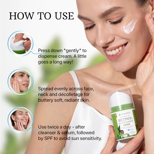 Retinol Cream for Face - Anti Aging Face Moistuirzer with Collagen & Hyaluronic Acid - Day & Night Face Cream for Women and Men - Image 5