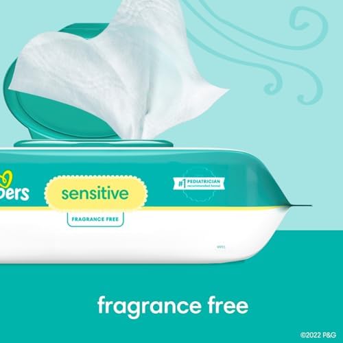 Pampers Swaddlers Disposable Baby Diapers Size 7, 2 Month Supply (2 x 88 Count) with Sensitive Water Based Baby Wipes 12X Multi Pack Pop-Top and Refill (1008 Count) - Image 6