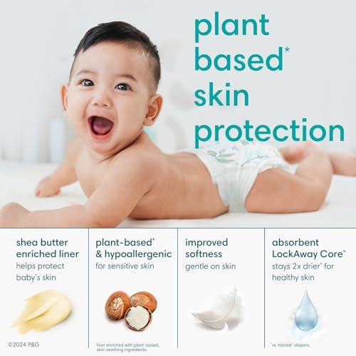 Pampers Pure Protection Disposable Baby Diapers Size 4, 2 Month Supply (2 x 150 Count) with Aqua Pure Sensitive Baby Wipes, 12X Pop-Top Packs (672 Count) - Image 2