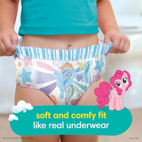 Pampers Easy Ups Pull On Training Underwear Girls, 2T-3T, 2 Month Supply (2 x 140 Count) with Sensitive Water Based Baby Wipes 12X Multi Pack Pop-Top and Refill (1008 Count) - Image 2