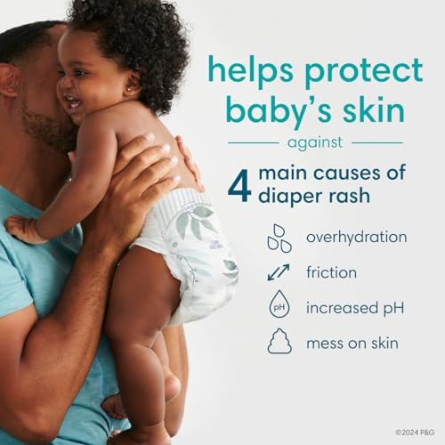 Pampers Pure Protection Disposable Baby Diapers Size 5, 2 Month Supply (2 x 132 Count) with Aqua Pure Sensitive Baby Wipes, 12X Pop-Top Packs (672 Count) - Image 3