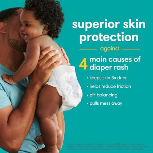 Pampers Swaddlers Disposable Baby Diapers Size 6, 2 Month Supply (2 x 108 Count) with Sensitive Water Based Baby Wipes 12X Multi Pack Pop-Top and Refill (1008 Count) - Image 4