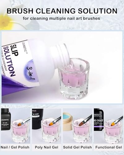LOUINSTIC Polygel Slip Solution Liquid - 120ml Poly Nail Gel Slip Solutions Anti-stick Slip Solution for Polygels Nail colors - Image 5