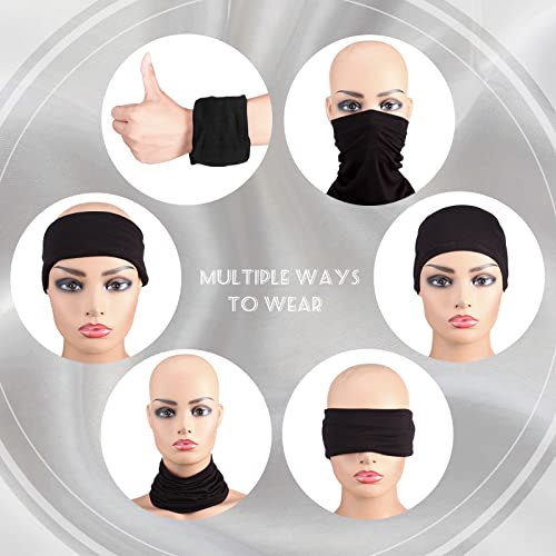 SATINIOR 6 Pcs Spandex Dreadlock Cap Tube Unisex Headbands for Long Hair, Elastic Wraps with Head Bands for Dreadlocks Accessories, 6 Vibrant Colors - Image 4