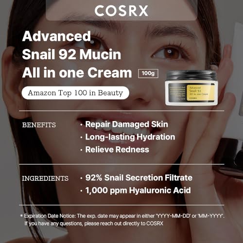 COSRX Best Seller Duo- Snail 92 Cream & Snail 96 Essence, Daily Face Gel Moisturizer and Hydrating Serum for Face with Snail Secretion Filtrate, Korean Skin Care - Image 3