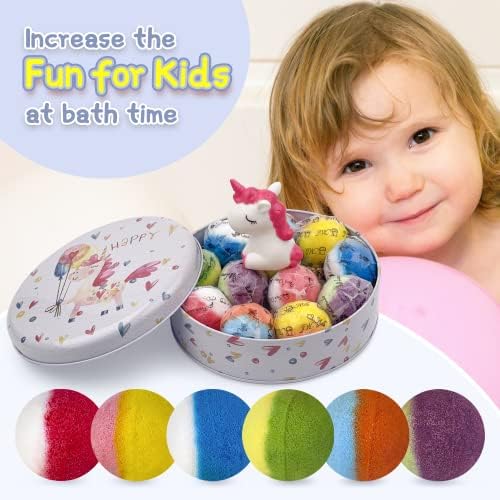 Bath Bombs for Kids, 12pcs Bath Bombs with Surprise Crystal Toys Inside, Handmade Natural and Organic Bubble Bath Fizzies, Birthday Easter Gift for Girls and Boys - Image 4