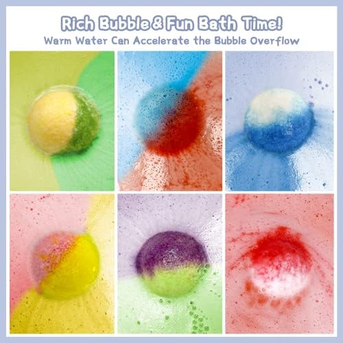 Bath Bombs for Kids, 12pcs Bath Bombs with Surprise Crystal Toys Inside, Handmade Natural and Organic Bubble Bath Fizzies, Birthday Easter Gift for Girls and Boys - Image 5
