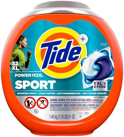 Tide Power Pods Laundry Detergent Pacs with Febreze Sport, 32 Count, Febreze Freshness with Sport Odor Defense - Image 10