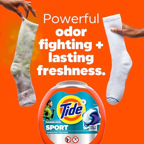 Tide Power Pods Laundry Detergent Pacs with Febreze Sport, 32 Count, Febreze Freshness with Sport Odor Defense - Image 6