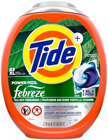 Tide Power Pods Laundry Detergent Pacs with Febreze, 63 Count, Botanical Rain Scent, Febreze Freshness with Odor Eliminators - Image 10