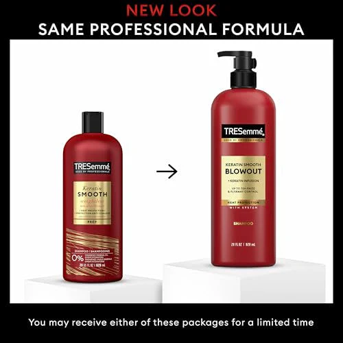 TRESemmé Shampoo Keratin Smooth 4 pack Transforming Unruly Hair, Formulated with Lamellar-Discipline, 28 Fl Oz - Image 3