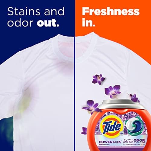 Tide Power Pods Laundry Detergent Pacs with Febreze, 63 Count, Spring & Renewal Scent, Febreze Freshness with Odor Eliminators - Image 2