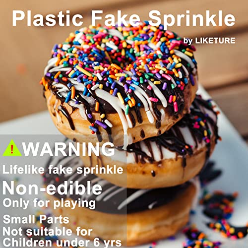 Fake Sprinkles 12 Jars 180g Polymer Clay Sprinkles Fake Candy Sprinkles Faux Sprinkle for Resin Slime Craft Plastic Sprinkle Nail Art Phone Case DIY Shaker Card Filler (12 Mixed Colors-180G) - Image 3