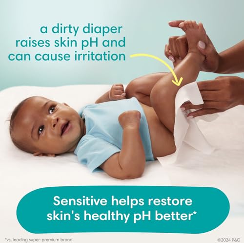 Pampers Baby Wipes, Sensitive, Water Based Wipe, Clinically Proven, Hypoallergenic, and Unscented for Babies, 1008 Wipes Total (12 Flip-Top Packs) - Image 4