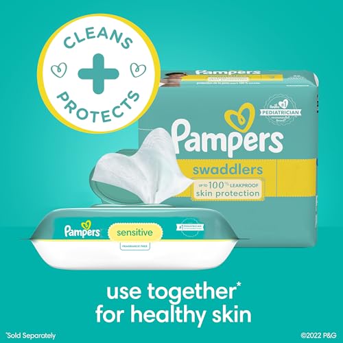 Pampers Baby Wipes, Sensitive, Water Based Wipe, Clinically Proven, Hypoallergenic, and Unscented for Babies, 1008 Wipes Total (12 Flip-Top Packs) - Image 7