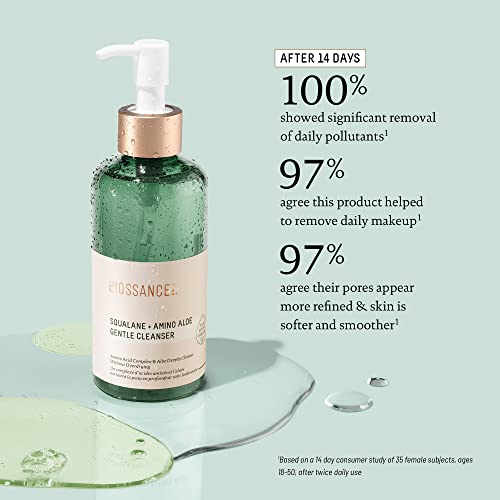 Biossance Squalane + Amino Aloe Gentle Cleanser. Foaming Gel Face Wash to Deeply Clean Pores and Remove Makeup. Hydrating, Non-Stripping Formula (6.76 fl oz) - Image 2