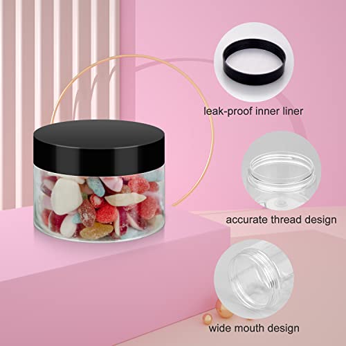 36 Pack 4 OZ Plastic Jars with Lids, BPA Free, Reusable, Refillable Transparent Cosmetic Containers for Bath Salts, Cosmetics, Powders, Beauty Product and Small Accessories - Image 3