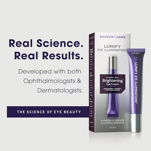 LUMIFY Eye Illuminations Hydra-Gel Brightening Eye Cream, Smoother Looking Skin with Subtle Glow, Contains Vitamin C, Caffeine, Niacinamide & Hyaluronic Acid, Clinically Proven & Hypoallergenic, 15 g - Image 5