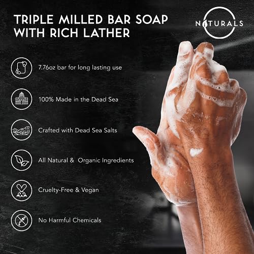 O Naturals 5PC Mens Soap Gift Sets, Gifts for Men, Organic Bar Soap for Men, Mens Gift Set Exfoliating Soap Cedarwood & Mint, Mens Bar Soap in Citrus, Olive Oil, African Black Soap, Soap Gifts For Men - Image 6