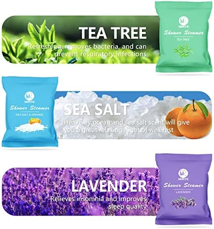 Shower Steamers Aromatherapy for Women and Men, 24-Pack Organic Shower Bombs with Essential Oil, Rose, Watermelon, Tea Tree, Orange & Vanilla, Sea Salt, Lavender Birthday Gifts for Women - Image 3