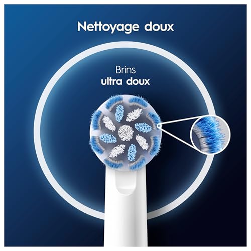 Oral-B Pro Sensitive Clean Electric Toothbrush Head, X-Shaped & Extra Soft Bristles for Gentle Brushing & Plaque Removal, Pack of 10 Toothbrush Heads, Suitable for Mailbox, White - Image 4