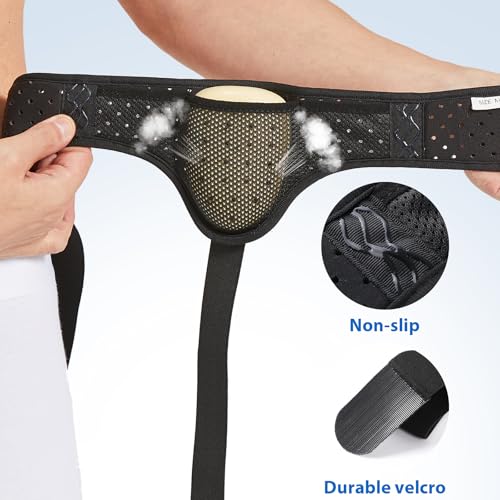 Inguinal Hernia Belt for Men & Women | Single-Side Precision Support (Left/Right) | Medical-Grade Post-Surgery Truss with Adjustable Waist Strap | Black, S (24"-29.5" Hip) - Image 6