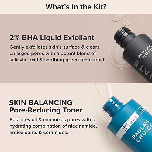 Paula's Choice 2% BHA Liquid Exfoliant & SKIN BALANCING Toner, Minimizes Clogged, Enlarged Pores with Salicylic Acid & Niacinamide, for Combination & Oily Skin, Fragrance-Free & Paraben-Free, Set of 2 - Image 3